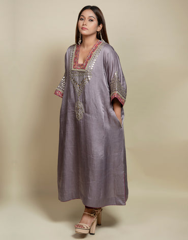 Lavender Kashmiri Co-ord Set