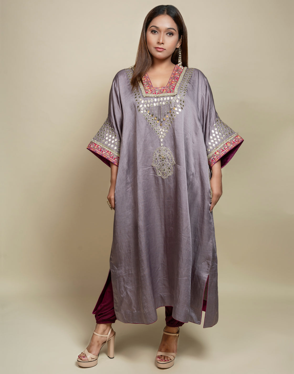 Lavender Kashmiri Co-ord Set